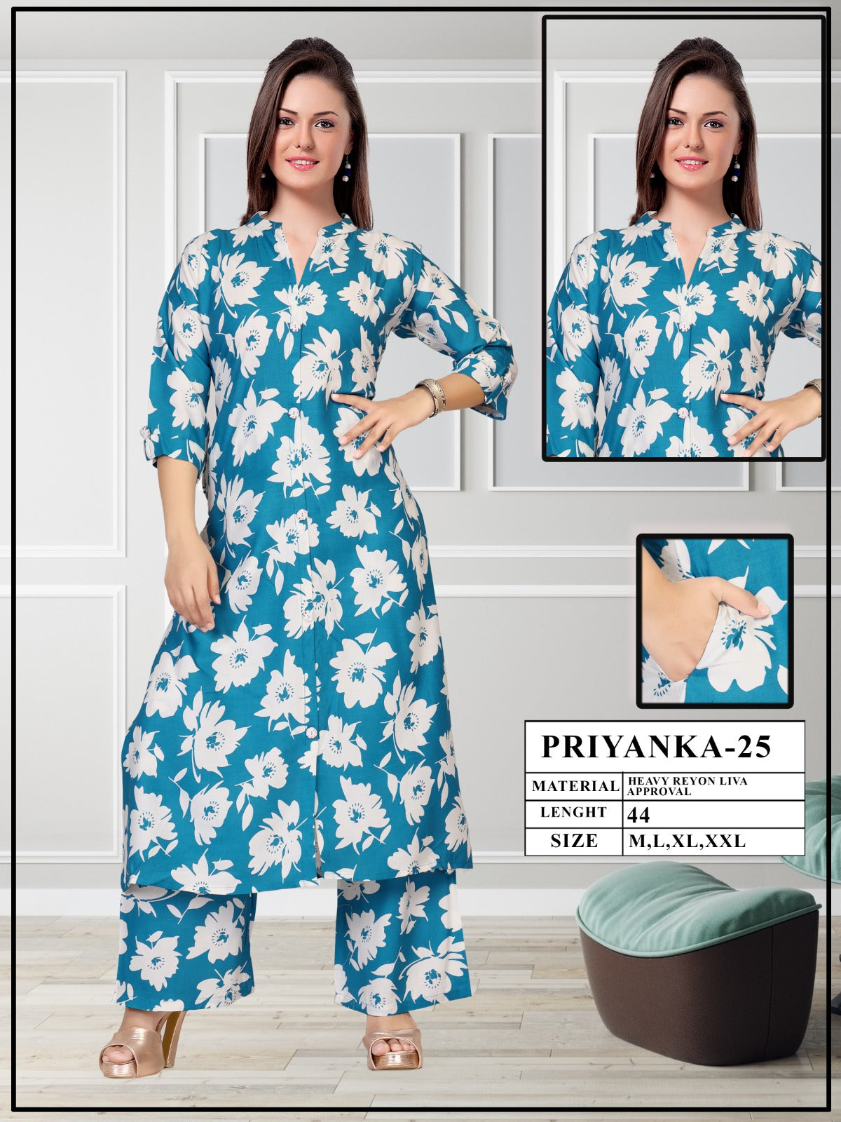 WOMEN PALAZOO KURTI SET